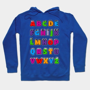 Kawaii Alphabet Letters ABC Hoodie